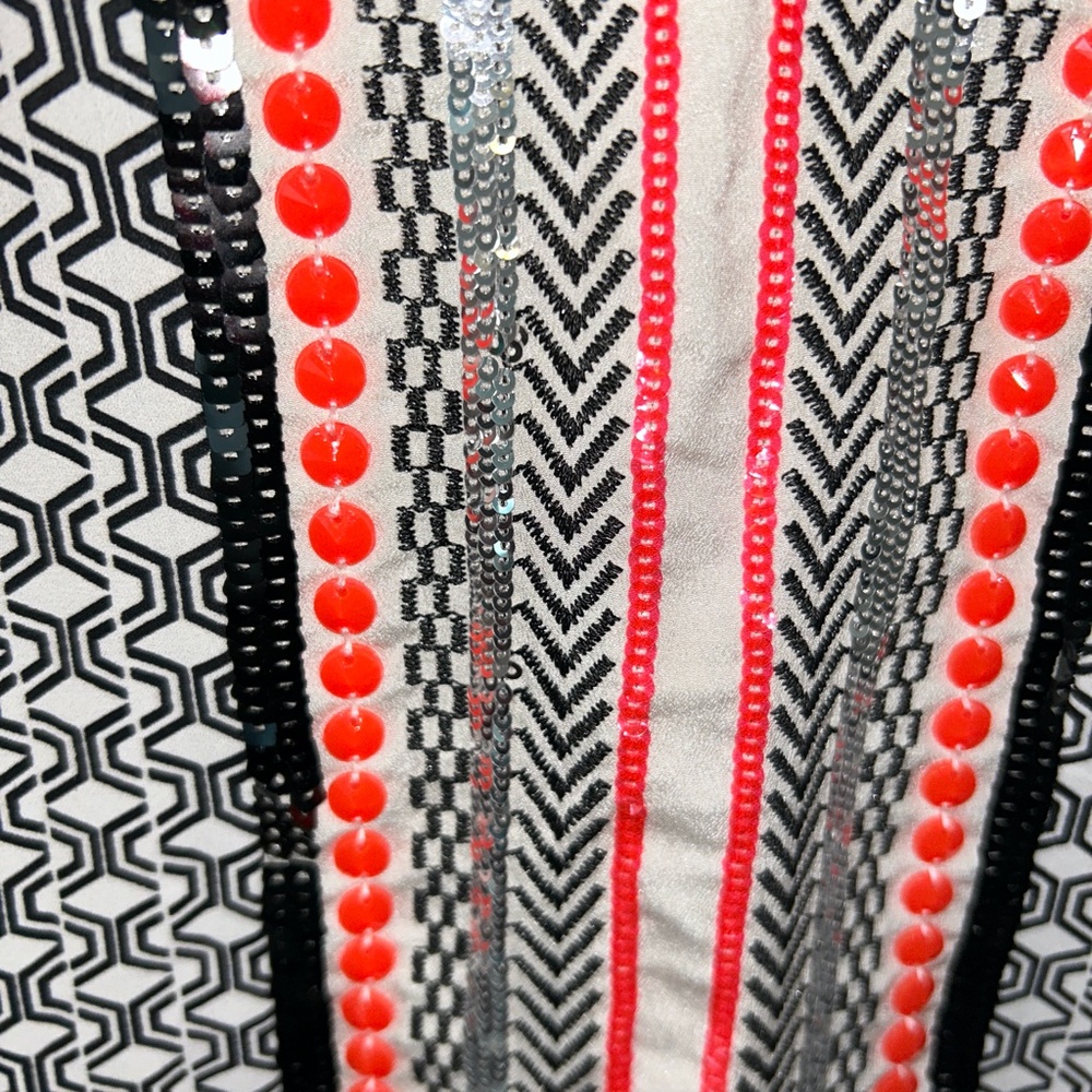 Express Patterned And Sequined Strappy Crisscross… - image 4